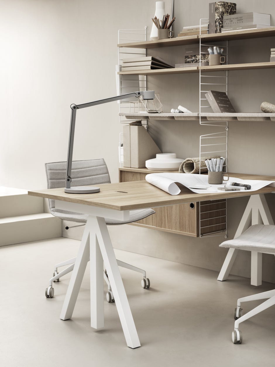 Height-adjustable work desk + Accessories  design Anna von Schewen & Björn Dahlström