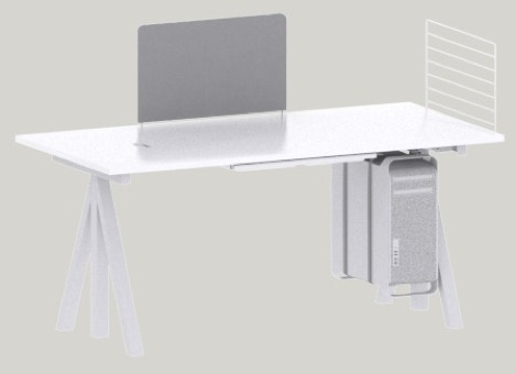 Height-adjustable work desk + Accessories  design Anna von Schewen & Björn Dahlström